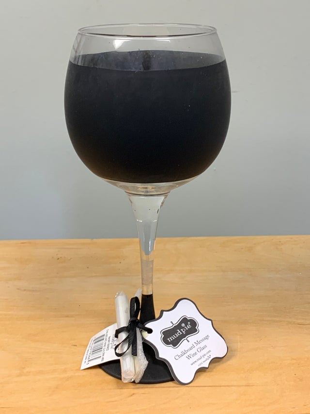 Chalkboard Wine Glass